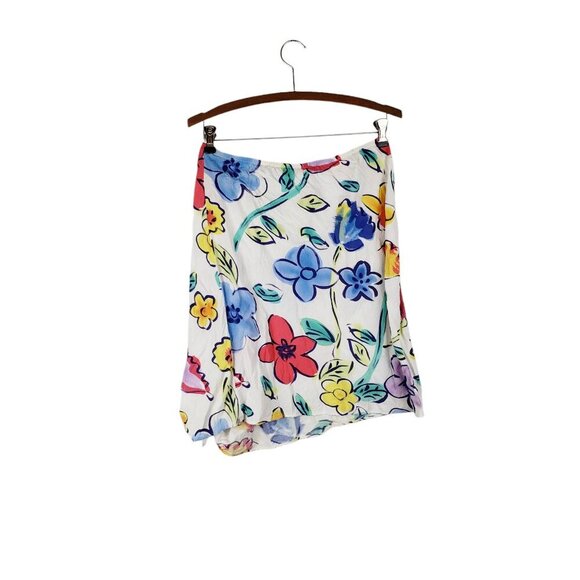 Jams World Efflorescent Skirt Asymmetrical Tie Hem Floral Pull On Size Medium - Picture 2 of 8